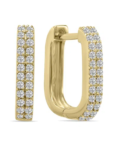 Lab Grown Diamonds 14k 0.50 Ct. Tw. Lab-grown Diamond Huggie Hoops In Gold