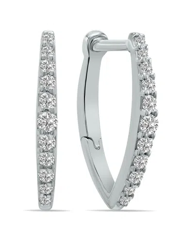 Lab Grown Diamonds 14k 0.50 Ct. Tw. Lab-grown Diamond Huggie Hoops In White