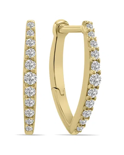 Lab Grown Diamonds 14k 0.50 Ct. Tw. Lab-grown Diamond Huggie Hoops In Gold