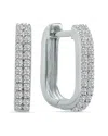 Lab Grown Diamonds 14k 0.50 Ct. Tw. Lab-grown Diamond Huggie Hoops In Metallic