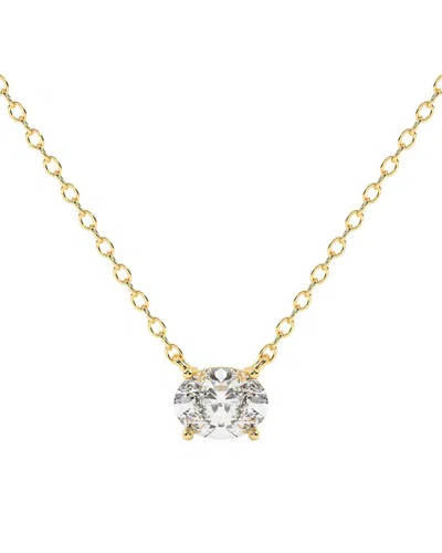 Lab Grown Diamonds 14k 0.50 Ct. Tw. Lab-grown Diamond Necklace In Brown