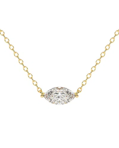 Lab Grown Diamonds 14k 0.50 Ct. Tw. Lab-grown Diamond Necklace In Brown