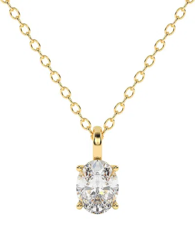 Lab Grown Diamonds 14k 0.50 Ct. Tw. Lab-grown Diamond Necklace In Gold