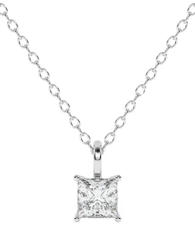 Lab Grown Diamonds 14k 0.50 Ct. Tw. Lab Grown Diamond Necklace In Metallic