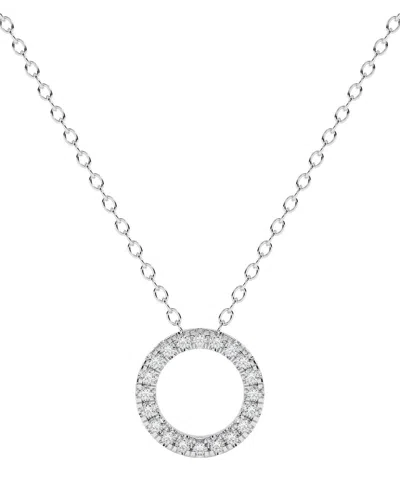 Lab Grown Diamonds 14k 0.50 Ct. Tw. Lab-grown Diamond Necklace In Metallic