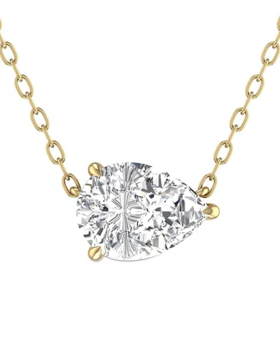 Lab Grown Diamonds 14k 0.50 Ct. Tw. Lab Grown Diamond Necklace In Metallic