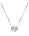 Lab Grown Diamonds 14k 0.50 Ct. Tw. Lab-grown Diamond Necklace In Metallic