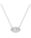Lab Grown Diamonds 14k 0.50 Ct. Tw. Lab-grown Diamond Necklace In Silver