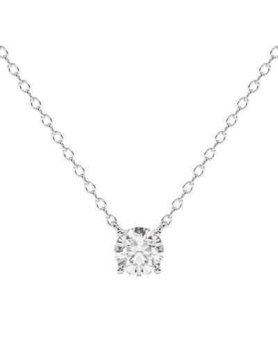 Lab Grown Diamonds 14k 0.50 Ct. Tw. Lab-grown Diamond Necklace In Silver