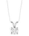 Lab Grown Diamonds 14k 0.75 Ct. Tw. Lab-grown Diamond Necklace In Silver