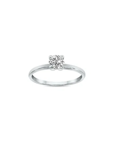 Lab Grown Diamonds 14k 0.50 Ct. Tw. Lab-grown Diamond Solitaire Ring In Metallic