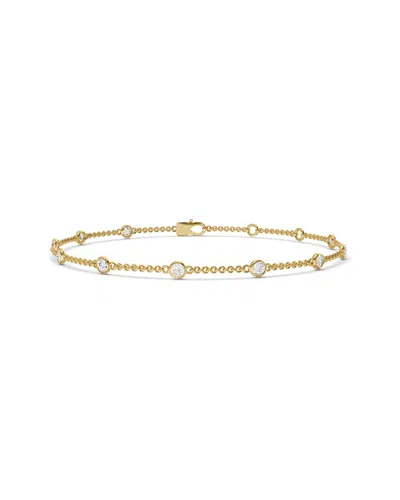 LAB GROWN DIAMONDS 14K 0.50 CT. TW. LAB-GROWN DIAMOND STATION BRACELET