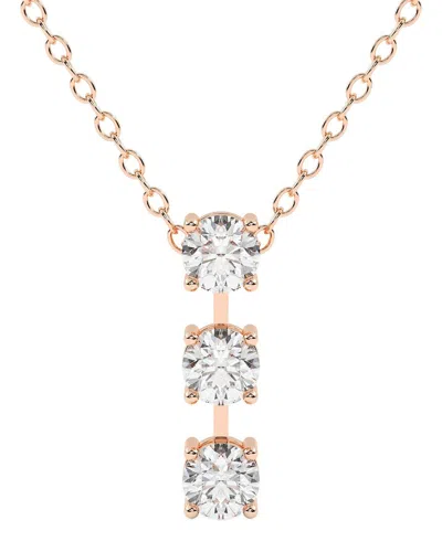 Lab Grown Diamonds 14k 0.50 Ct. Tw. Lab-grown Diamond Necklace In Gold
