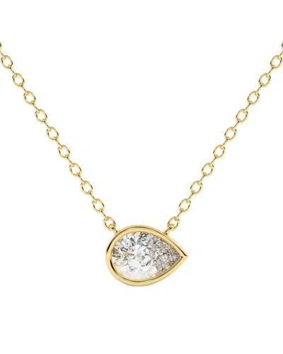 Lab Grown Diamonds 14k 0.50 Ct. Tw. Lab-grown Diamond Necklace In Transparent