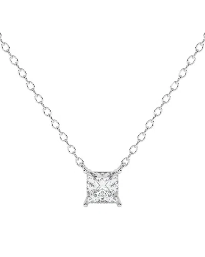Lab Grown Diamonds 14k 0.50 Ct. Tw. Lab-grown Diamond Necklace In Transparent