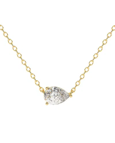 Lab Grown Diamonds 14k 0.50 Ct. Tw. Lab-grown Diamond Necklace In Transparent