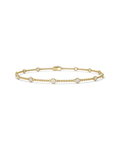LAB GROWN DIAMONDS 14K 0.54 CT. TW. LAB-GROWN DIAMOND STATION BRACELET