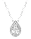 Lab Grown Diamonds 14k 0.63 Ct. Tw. Lab Grown Diamond Halo Pendant