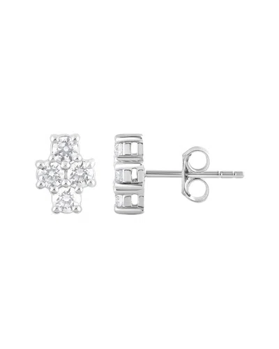 Lab Grown Diamonds 14k 0.75 Ct. Tw. Lab Grown Diamond Cz Earrings In Metallic