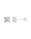Lab Grown Diamonds 14k 0.75 Ct. Tw. Lab-grown Diamond Earrings In Silver