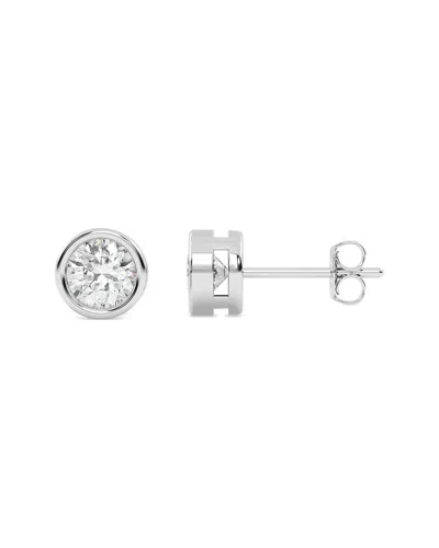 Lab Grown Diamonds 14k 0.75 Ct. Tw. Lab-grown Diamond Earrings In Silver