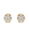 Lab Grown Diamonds 14k 0.75 Ct. Tw. Lab-grown Diamond Flower Earrings