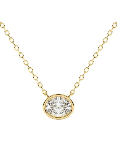 Lab Grown Diamonds 14k 0.75 Ct. Tw. Lab-grown Diamond Necklace In Gold