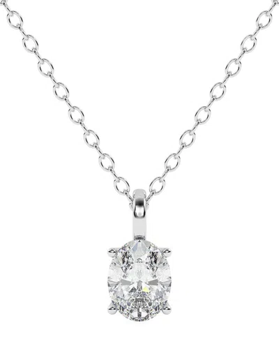 Lab Grown Diamonds 14k 0.75 Ct. Tw. Lab-grown Diamond Necklace In White
