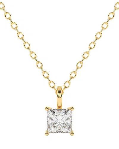 Lab Grown Diamonds 14k 0.75 Ct. Tw. Lab-grown Diamond Necklace In Gray