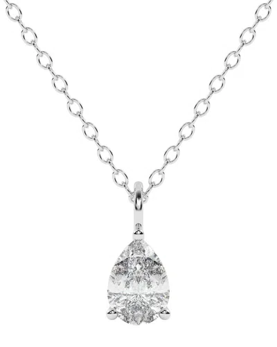Lab Grown Diamonds 14k 0.75 Ct. Tw. Lab-grown Diamond Necklace In Metallic