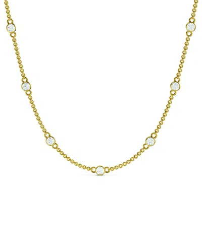 Lab Grown Diamonds 14k 0.75 Ct. Tw. Lab-grown Diamond Station Necklace In Gold