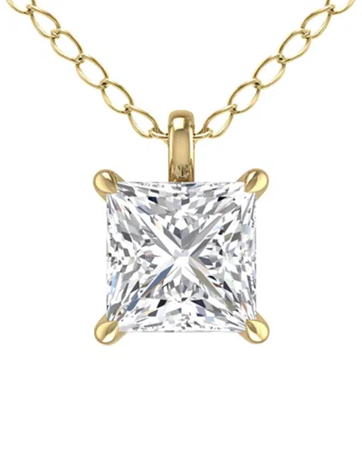 Lab Grown Diamonds 14k 0.75 Ct. Tw. Lab Grown Diamond Necklace In Yellow