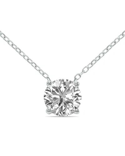 Lab Grown Diamonds 14k 0.75 Ct. Tw. Lab Grown Diamond Necklace In Metallic