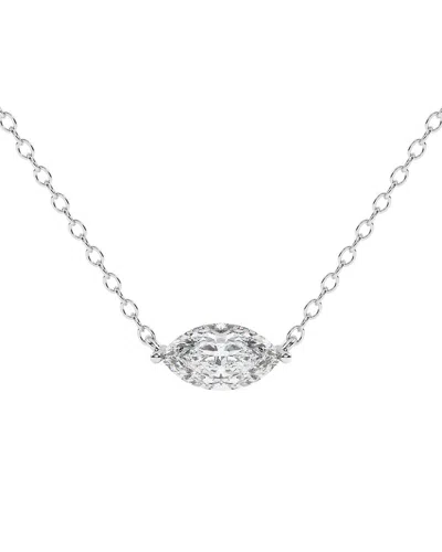 Lab Grown Diamonds 14k 0.75 Ct. Tw. Lab-grown Diamond Necklace In Metallic