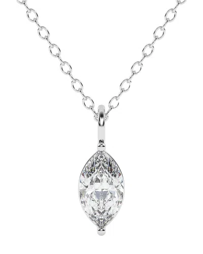 Lab Grown Diamonds 14k 0.75 Ct. Tw. Lab-grown Diamond Necklace In Metallic