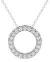 Lab Grown Diamonds 14k 0.75 Ct. Tw. Lab-grown Diamond Necklace In Metallic