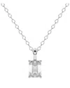 Lab Grown Diamonds 14k 0.75 Ct. Tw. Lab-grown Diamond Necklace In Silver