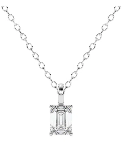 Lab Grown Diamonds 14k 0.75 Ct. Tw. Lab-grown Diamond Necklace In Silver