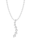 Lab Grown Diamonds 14k 0.75 Ct. Tw. Lab-grown Diamond Necklace In Silver