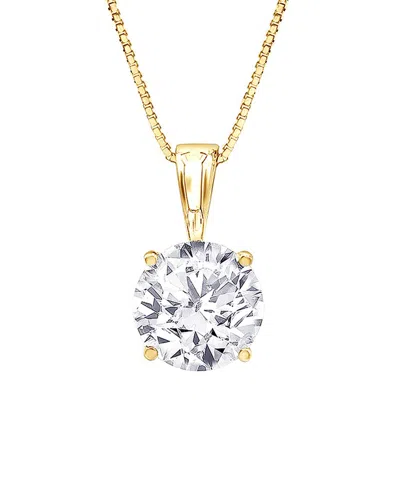 Lab Grown Diamonds 14k 0.75 Ct. Tw. Lab-grown Diamond Pendant Necklace In Gray