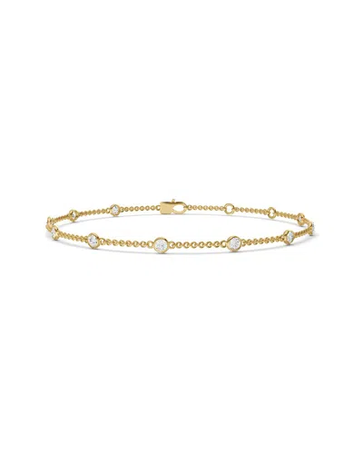 LAB GROWN DIAMONDS 14K 0.75 CT. TW. LAB-GROWN DIAMOND STATION BRACELET