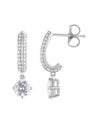 Lab Grown Diamonds 14k 0.75 Ct. Tw. Lab-grown Diamond Drop Earring In Silver