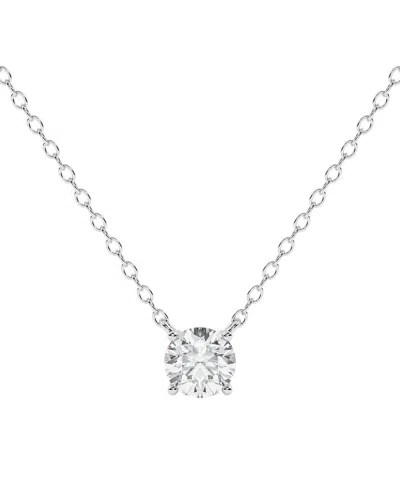 Lab Grown Diamonds 14k 0.75 Ct. Tw. Lab-grown Diamond Necklace In Transparent