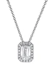 Lab Grown Diamonds 14k 0.82 Ct. Tw. Lab-grown Diamond Pendant In Silver