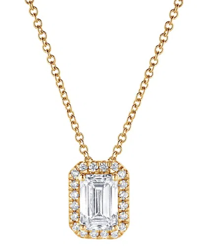 Lab Grown Diamonds 14k 0.82 Ct. Tw. Lab-grown Diamond Pendant In Gold