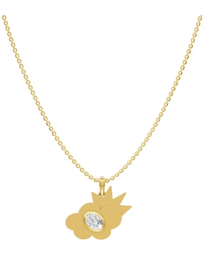 Lab Grown Diamonds 14k 0.85 Ct. Tw. Lab-grown Diamond Necklace In Gold