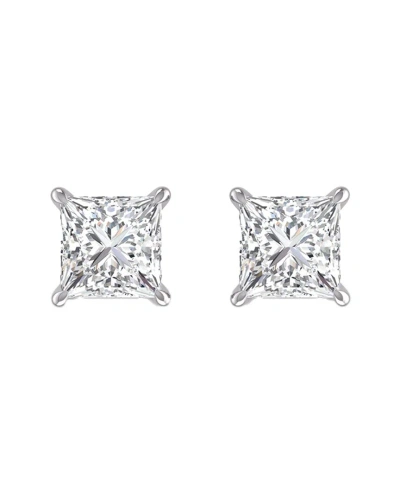 Lab Grown Diamonds 14k 1.00 Ct. Tw. Lab Grown Diamond Earrings In Metallic