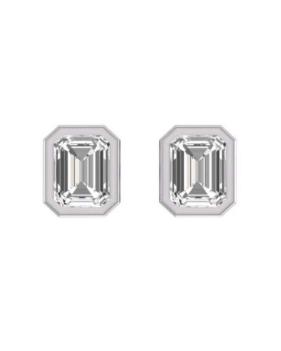 Lab Grown Diamonds 14k 1.00 Ct. Tw. Lab Grown Diamond Earrings In Metallic