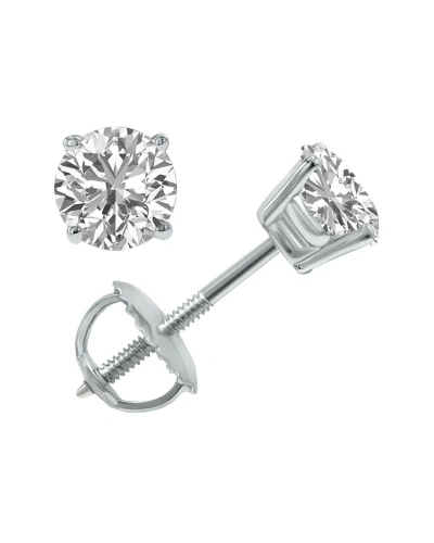 Lab Grown Diamonds 14k 1.00 Ct. Tw. Lab Grown Diamond Earrings In Metallic