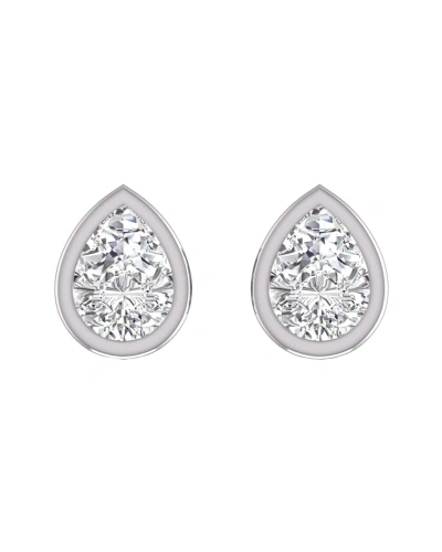 Lab Grown Diamonds 14k 1.00 Ct. Tw. Lab Grown Diamond Earrings In Metallic